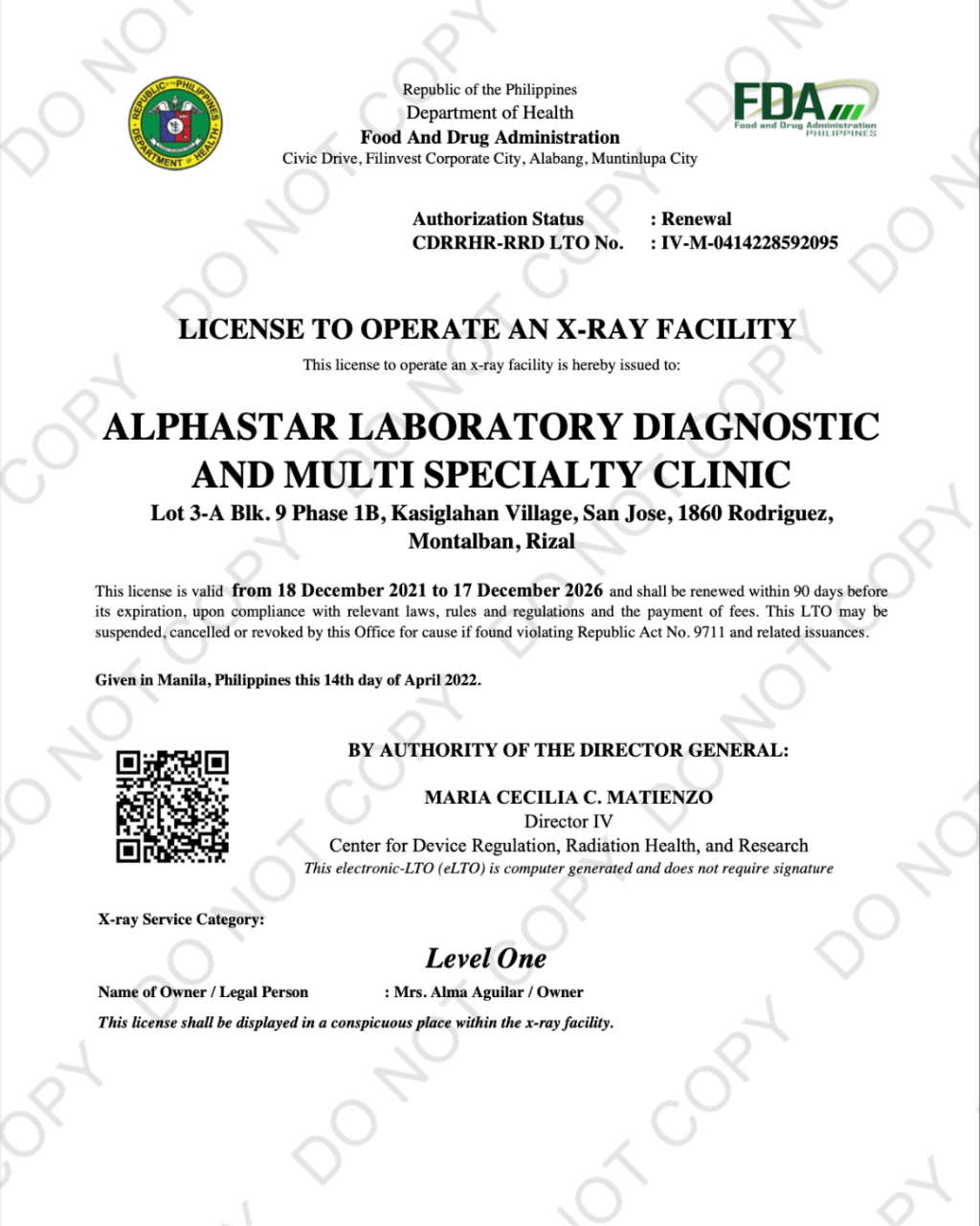 AlphaStar: DOH-FDA Licensed & Yearly Inspected X-Ray Facility sa&nbsp;Rizal